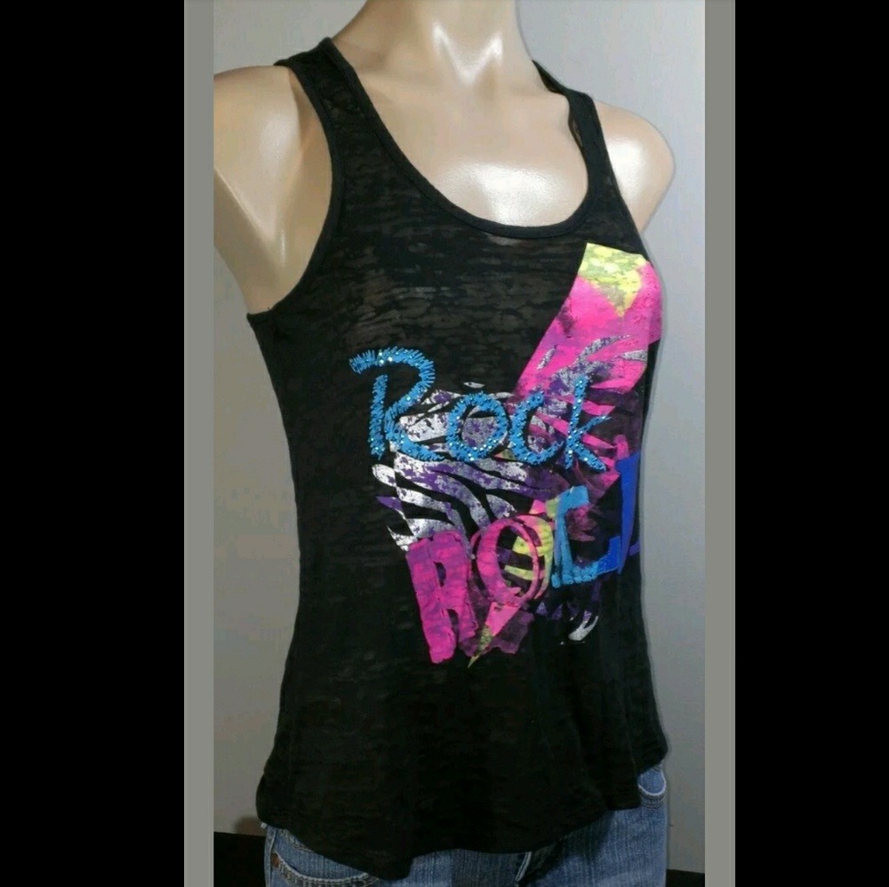EYELASH COUTURE KOHL'S ROCK ROLL MUSIC TANK SHIRT